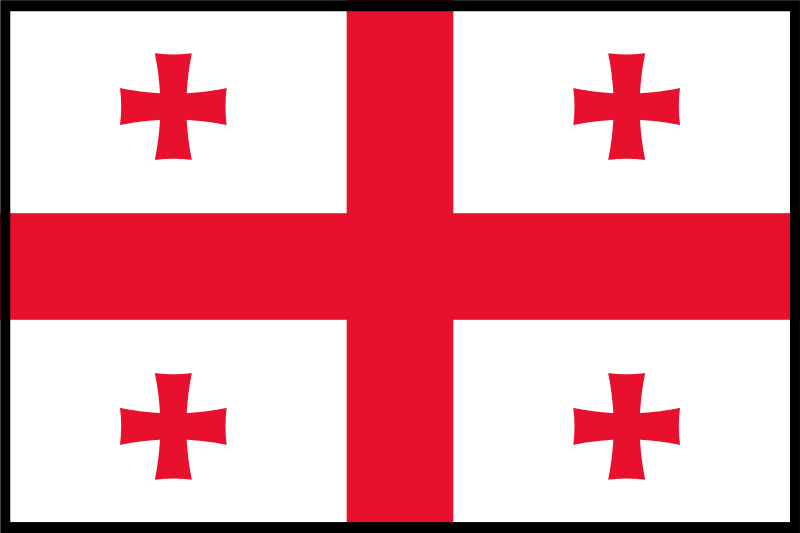 Datei:Flag of Georgia (bordered).svg